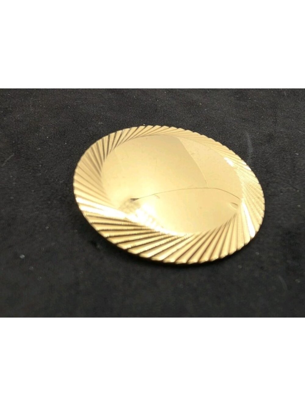 Monet Brooch Pin Round Etched Disc Ready For monogram MCM 1.25"